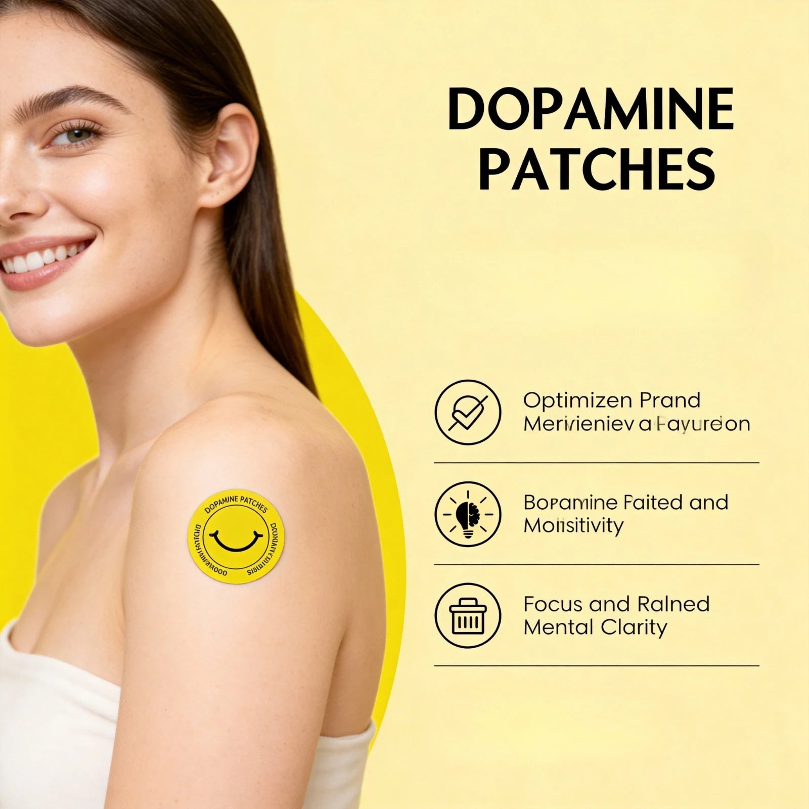 Dopamine Patches Vitality Boost Instant Mood & Focus Enhancement Concentration Aid Wellness Body Care Patch - Zenvia goods & retreat