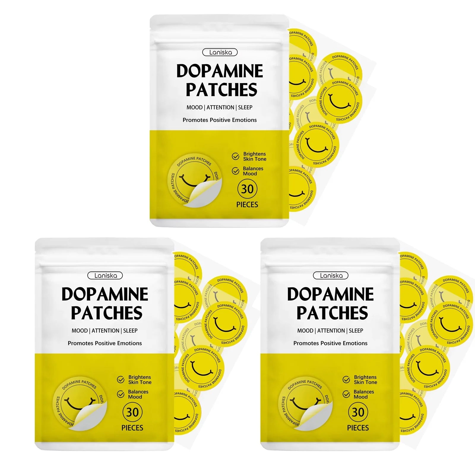 Dopamine Patches Vitality Boost Instant Mood & Focus Enhancement Concentration Aid Wellness Body Care Patch - Zenvia goods & retreat