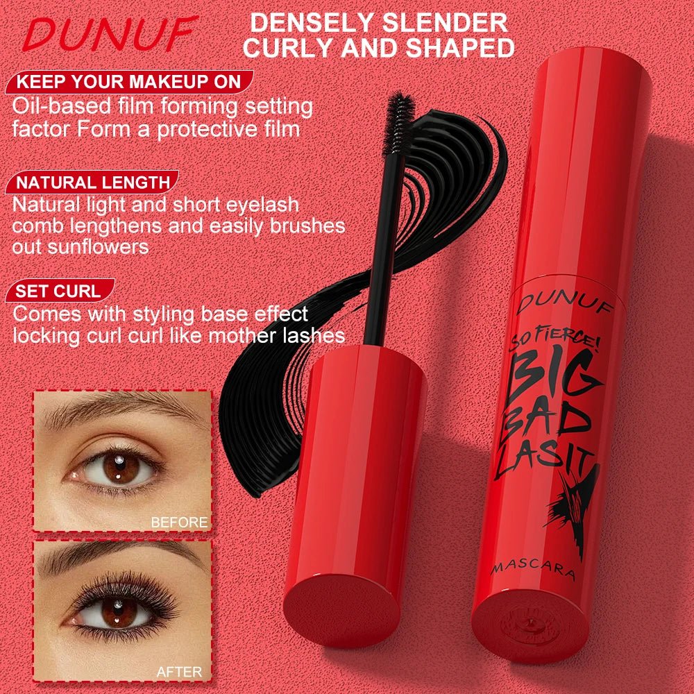 DUNUF 1 Pcs Long Lasting Mascara Thin Thick Waterproof Curl does not Easily Stain Sweat-proof and Non-smudging Beginner Friendly - Zenvia goods & retreat