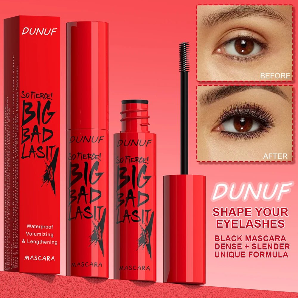 DUNUF 1 Pcs Long Lasting Mascara Thin Thick Waterproof Curl does not Easily Stain Sweat-proof and Non-smudging Beginner Friendly - Zenvia goods & retreat