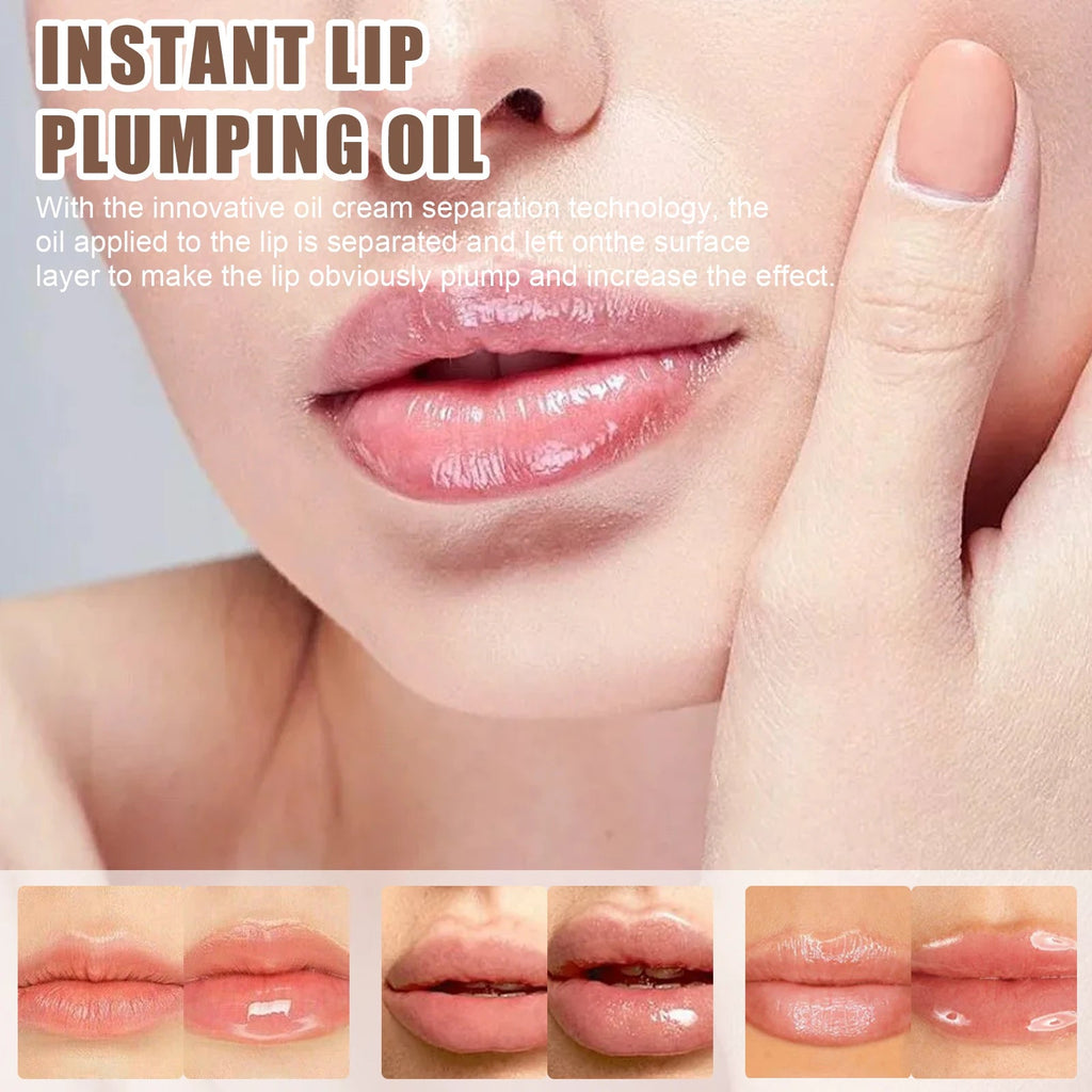 Instant Volumising Lip Plumper Oil Lip Enhancer Lip Gloss Plumping Serum Moisturizing Anti-Wrinkle Lipstick Sexy Lip Care Makeup - Zenvia goods & retreat