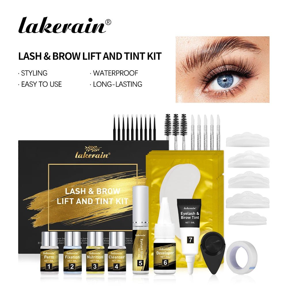 Pro Lash And Brow Tinting Kit For Lash Brow Lift Perm Fixation Setting Curled Lashes Long-lasting Set 4-6 Weeks Lash Curler Perm - Zenvia goods & retreat