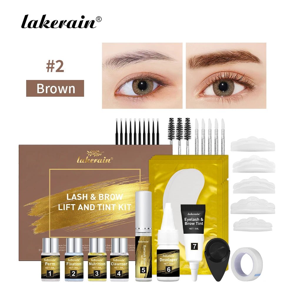 Pro Lash And Brow Tinting Kit For Lash Brow Lift Perm Fixation Setting Curled Lashes Long-lasting Set 4-6 Weeks Lash Curler Perm - Zenvia goods & retreat