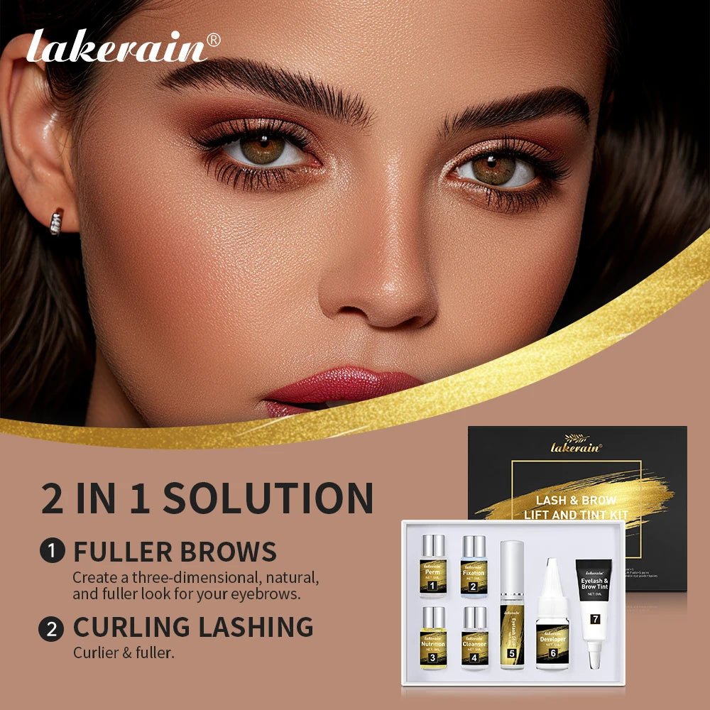 Pro Lash And Brow Tinting Kit For Lash Brow Lift Perm Fixation Setting Curled Lashes Long-lasting Set 4-6 Weeks Lash Curler Perm - Zenvia goods & retreat