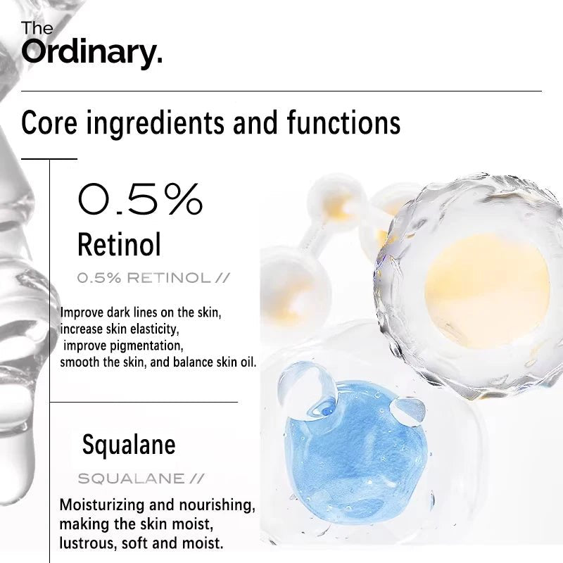 Retinol Serum 0.5% in Squalane 30ml Reduce Appearance of Dark Spots Wrinkles Improve Skin Firm Reduce Wrinkles Build Tolerance - Zenvia goods & retreat