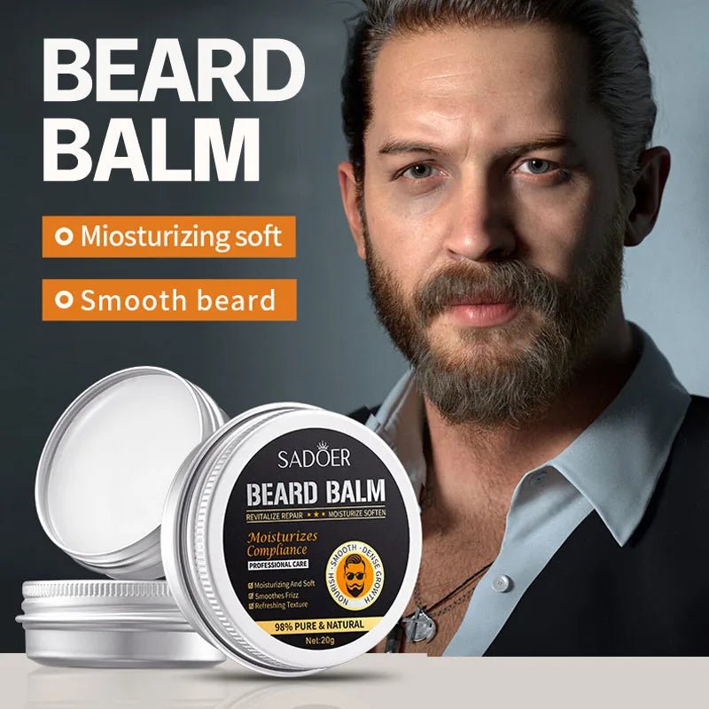 SADOER Men's Beard Oil Care and Beauty Kit, deeply moisturizing, rich in nutrients, intensive hair essence, smooth and styled - Zenvia goods & retreat